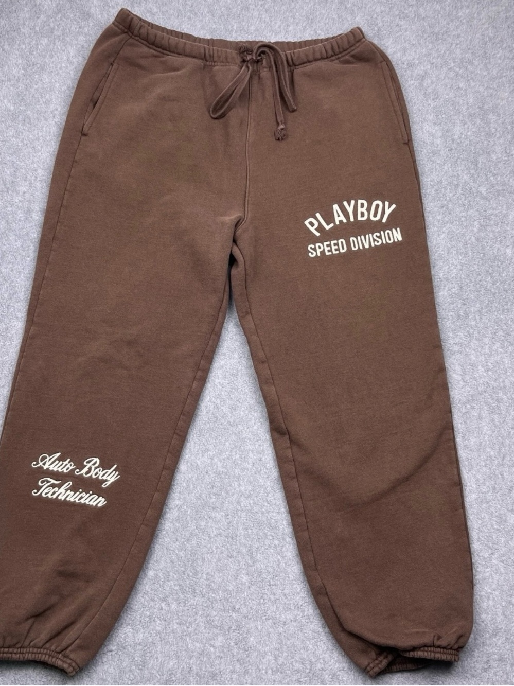 Playboy By Pacsun Auto Body Specialist Brown Sweatpants Men’s Size Medium